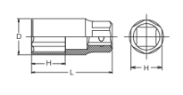 Nasadka wydłużona 19x60mm KOKEN - 2