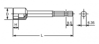 Nasadka bitowa TORX do nakrętek E 7 x50mm KOKEN - 2