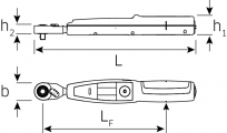 Klucz dynamometryczny 1-20 Nm 701/2 z grzechotką 1/4