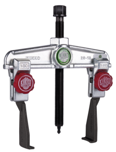 Ściągacz 2-ramienny uniwersalny ze smukłymi, szybkoprzestawnymi ramionami KUKKO 20-10+S