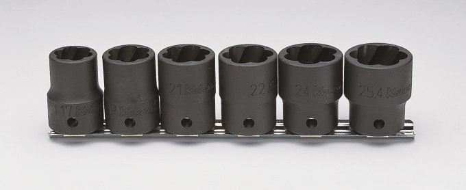 Zestaw nasadek wykrętaków do uszkodzonych śrub 1/2