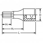 Nasadka 9mm trzpieniowa sześciokątna Inhex 52 KOKEN - 2