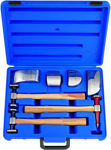 Zestaw narzędzi blacharskich 7 cz. w walizce plastikowej KING TONY 9CF-107