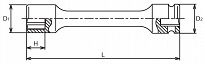 Nasadka udarowa 17mm sześciokątna extra długa 150mm KOKEN - 2