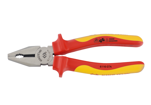 Kombinerki izolowane, szczypce uniwersalne 185mm KING TONY 6116-07A