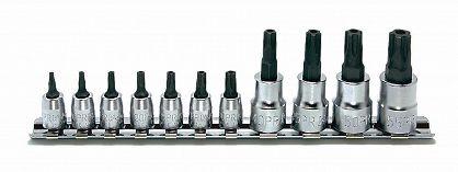 Zestaw nasadek 8IPR-55IPR 1/4", 3/8" TORXPLUS z dziurką KOKEN