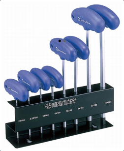 Zestaw imbusów z uchwytem "T" 8szt. 1155 - HEX 2 - 10mm, stojak KING TONY 21208MR