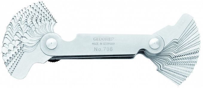 Gwintomierz, sprawdzian do gwintów 0,25-6,00mm 6549730 706 GEDORE