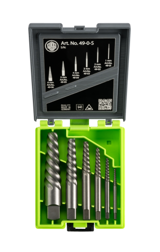 Zestaw wykrętaków do zerwanych śrub „Super Traction” KUKKO 49-0-S