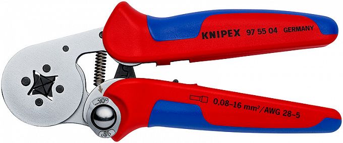 Szczypce do Zaciskania Tulejek kształt czworokąt do 16 mm² KNIPEX 97 55 04