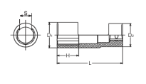 Nasadka do sond lambda 22x85mm KOKEN - 2