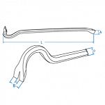 Łom hakowy 600mm KING TONY 7941060 - 2