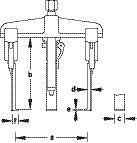 Ściągacz szybkozamykający 3-ramienny 130x100mm GEDORE 2016036 1.07/S1-E - 2