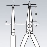 Szczypce chwytające precyzyjne dla elektroników KNIPEX 34 32 130 - 3