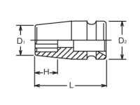Nasadka udarowa krótka SURFACE DRIVE 27mm KOKEN - 2