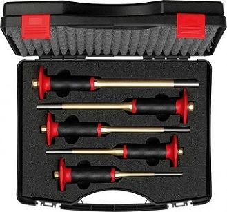 Zestaw wybijaków zawleczek w walizce, 5-częściowy RENNSTEIG 425 154 0