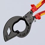Nożyce Zapadkowe Izolowane do Kabli 60mm KNIPEX 95 36 320 - 5