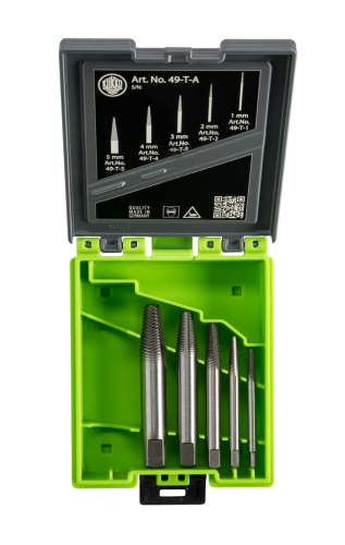 Zestaw wykrętaków do zerwanych śrub „Super Traction” KUKKO 49-T-A