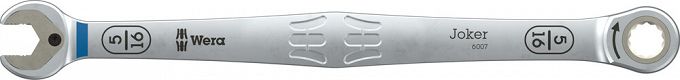 Klucz płasko-oczkowy z grzechotką w opakowaniu do sprzedaży detalicznej 6007 Joker SB, w wykonaniu długim, calowy, 5/16