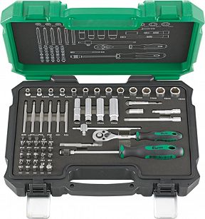 Komplet kluczy wtykowych 61-częściowy FORTIS 1/4" 4317784707787