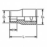 Nasadka 10mm sześciokątna Surface Drive KOKEN - 2