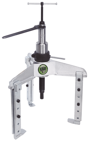 Ściągacz 3-ramienny z regulowaną głębokością mocowania i długim wrzecionem hydraulicznym KUKKO 11-0-BV