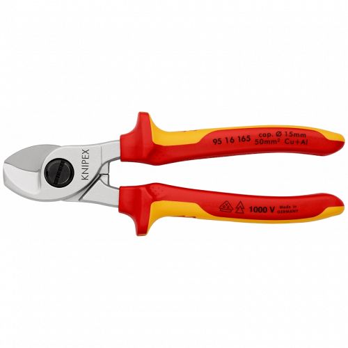 Nożyce Izolowane do Cięcia Kabli Cu i Al KNIPEX 95 16 165