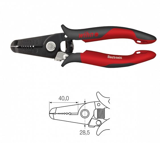 Szczypce do zdejmowania izolacji Electronic WIHA 33472