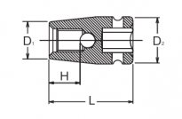 Nasadka udarowa do śrub szpilkowych M12x1,75 KOKEN - 3