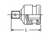 Adapter udarowy z pinem 1/2
