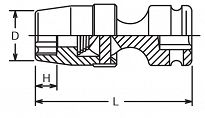 Nasadka udarowa E14 TORX łamana KOKEN - 2