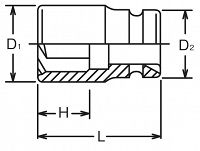 Nasadka udarowa 11mm sześciokątna Pathfinder KOKEN - 2