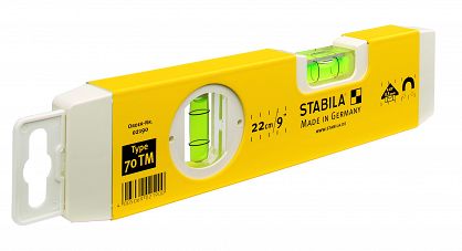Poziomica aluminiowa 22cm TYP 70TM z magnesem 2 libelle STABILA 02190