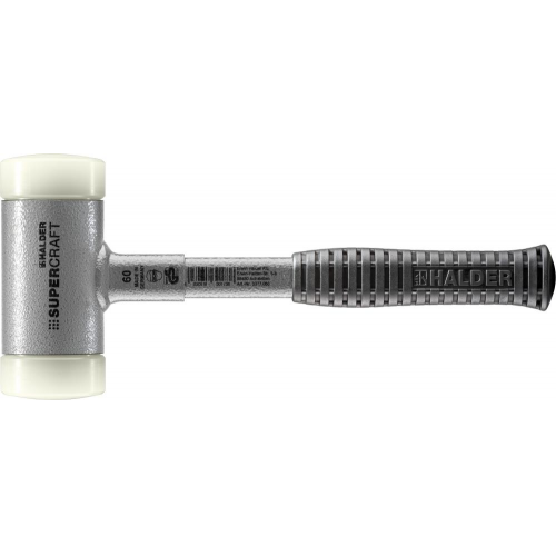 Młotek z miękkim bijakiem z trzonkiem z profilu stal, bezodrzutowy 60mm HALDER 3377.060