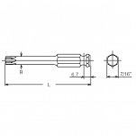 Bit udarowy sześciokątny z kulką 6x75mm KOKEN - 2