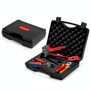 Zestaw narzędzi w walizce do zastosowań w instalacjach fotowoltaicznych Do złączy MC4®MC4® Evo 2 8 części  Knipex  97 91 04 V03