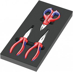 Wkładka piankowa ze szczypcami KNIPEX, Set 2, 9781  3 części 05150181001