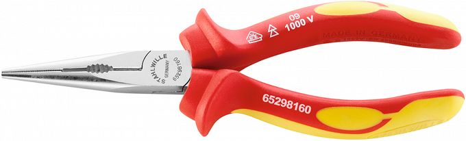 Szczypce półokrągłe z Obcinakiem izolowane VDE1000V L=160mm (radio./tel) chromowane 6529 8 160 STAHLWILLE 65298160