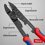 Szczypce do Zaciskania Zagniatania Odizolowania i Cięcia KNIPEX 97 22 240 - 2