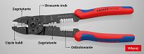 Szczypce do Zaciskania Zagniatania Odizolowania i Cięcia KNIPEX 97 22 240 - 3