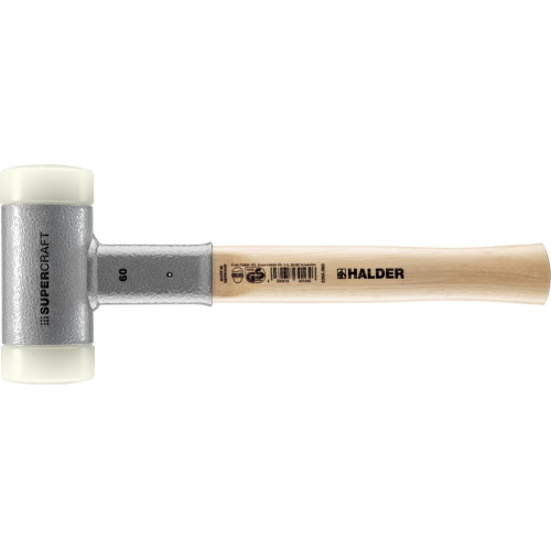 Młotek z miękkimi obuchami SUPERCRAFT, 60mm, bezodrzutowy HALDER 3366.060
