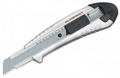 Nóż z automatyczną blokadą z ostrzem łamanym 18mm aluminium TAJIMA