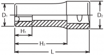 Nasadka E10 TORX długa KOKEN - 2