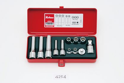 Zestaw kluczy nasadowych w kasecie 12 części KOKEN