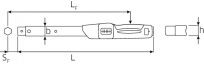 Klucz dynamometryczny MANOSKOP® z uchwytem do narzędzi wtykowych nr 730Fix  90-450 in lb 96583005 STAHLWILLE - 2