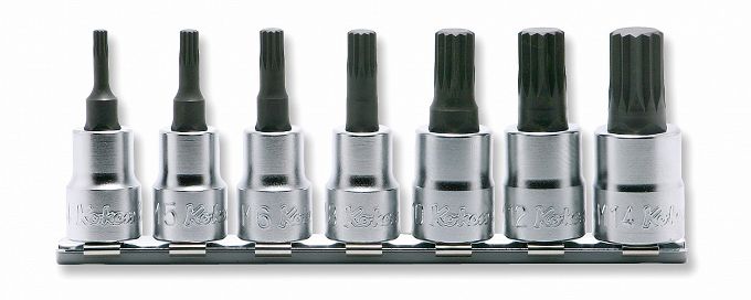Zestaw nasadek M4-M14 trzpieniowych XZN dwunastokątnych 50 KOKEN