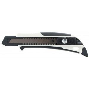 Nóż z łamanym ostrzem 18mm i stalową płetwą, czarno-biały TAJIMA DFC560W-EUR