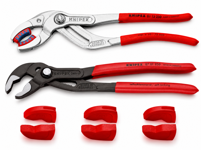 Zestaw Instalatora Grip & Protect Pro Cobra 87 01 250 + 81 13 250 + nakładki ochronne KNIPEX 145354