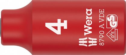 Klucz nasadowy 8790 A VDE Zyklop, izolowany, 1/4", 4 x 41 mm WERA 05005930001