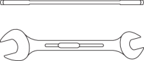 Klucz szczękowy dwustronny 19/32x11/16
